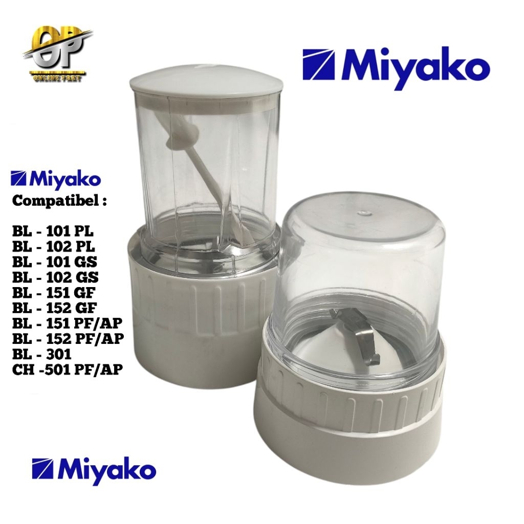 CHOPER BUMBU MIYAKO SET | WEAT MILL BLENDER CHOPPER BUMBU BASAH DAN KERING NASIONAL / NATIONAL / MIY