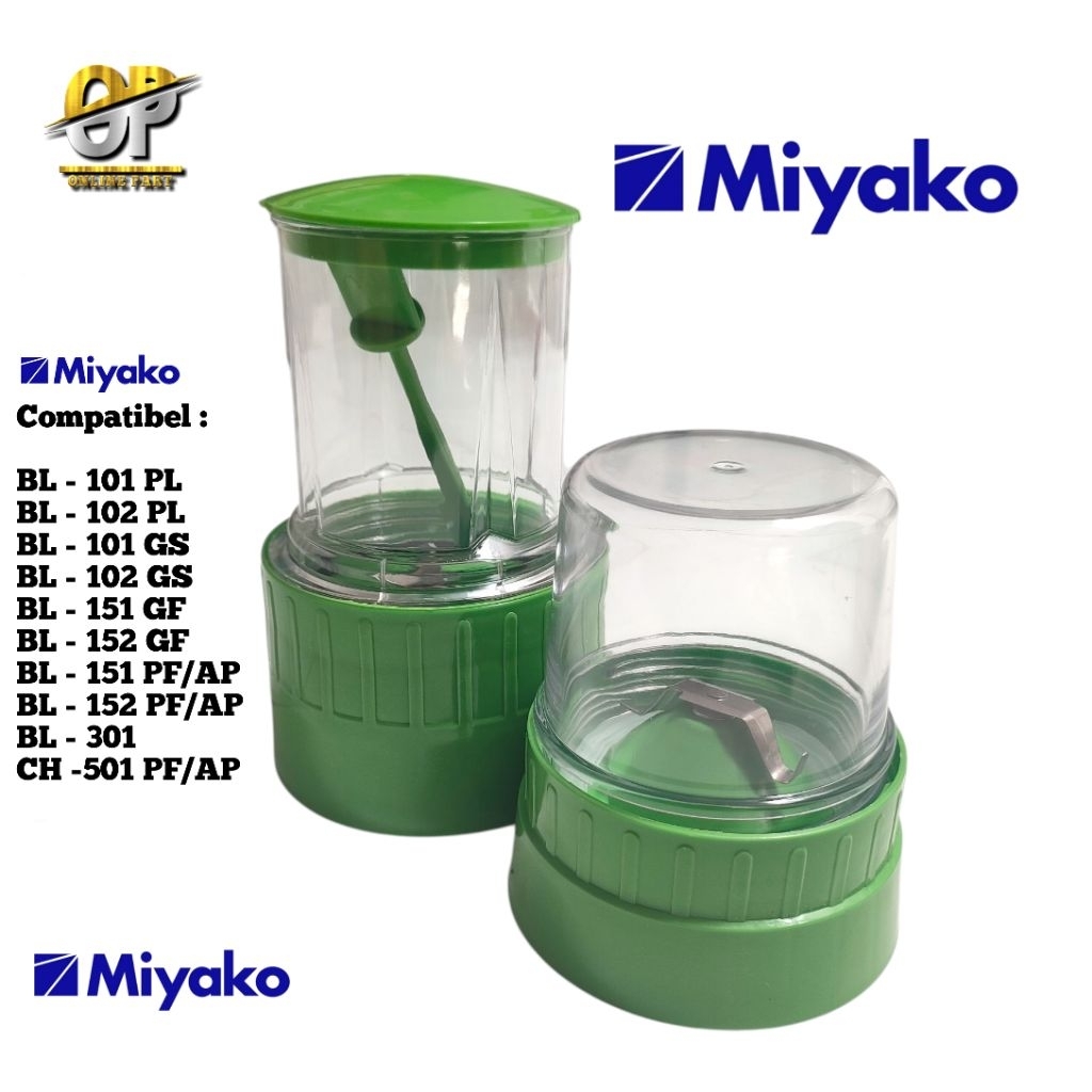 CHOPER BUMBU MIYAKO SET | WEAT MILL BLENDER CHOPPER BUMBU BASAH DAN KERING NASIONAL / NATIONAL / MIY