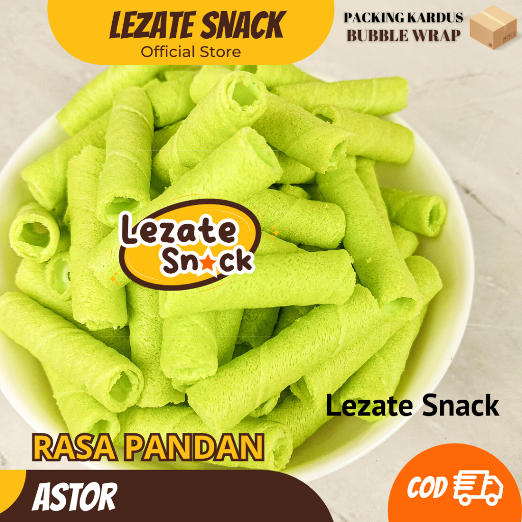 

Astor Mini Pandan 500gr Kiloan Murah Enak Manis Renyah / Wafer Roll Kiloan Astor Kiloan Barcelona / Wafer Rolls Coklat Greentea Vanila Lezate Snack