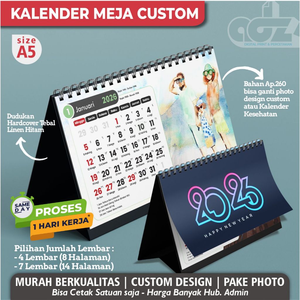 

CETAK KALENDER MEJA CUSTOM / KALENDER KESEHATAN / KALENDER JURNAL / UKURAN A5 / SATUAN HARGDCOVER TEBAL