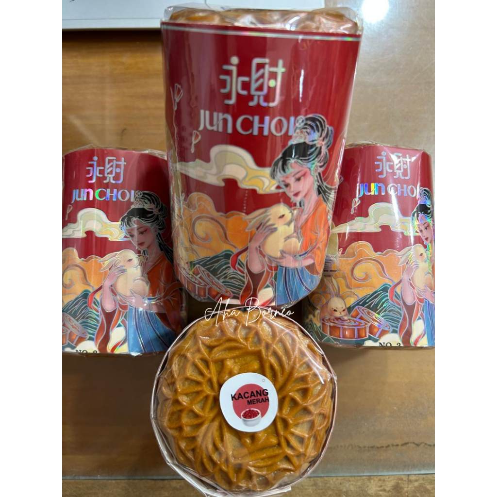 

MOONCAKE KACANG MERAH JUN CHOI SINGKAWANG - RED BEAN PASTE KUE BULAN