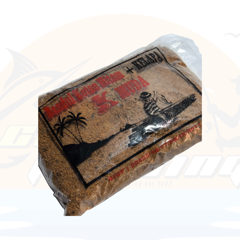 Bandul Pelet Ketan Hitam + Kelapa SK Muda – Umpan Ikan Mas & Patin
