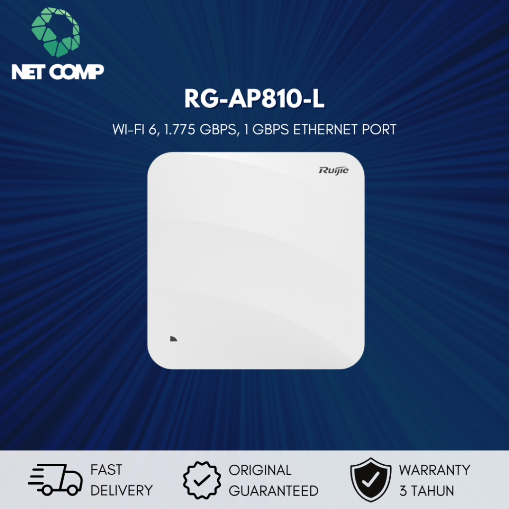 RUIJIE REYEE RG-AP810-L Wi-Fi 6 Dual-Radio 1.775 Gbps Indoor Access Point