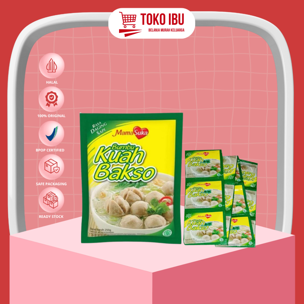 

MamaSuka Bumbu Kuah Bakso Bumbu Instant 250 g | 8gr 1 rtg Bumbu Instant Untuk Bakso
