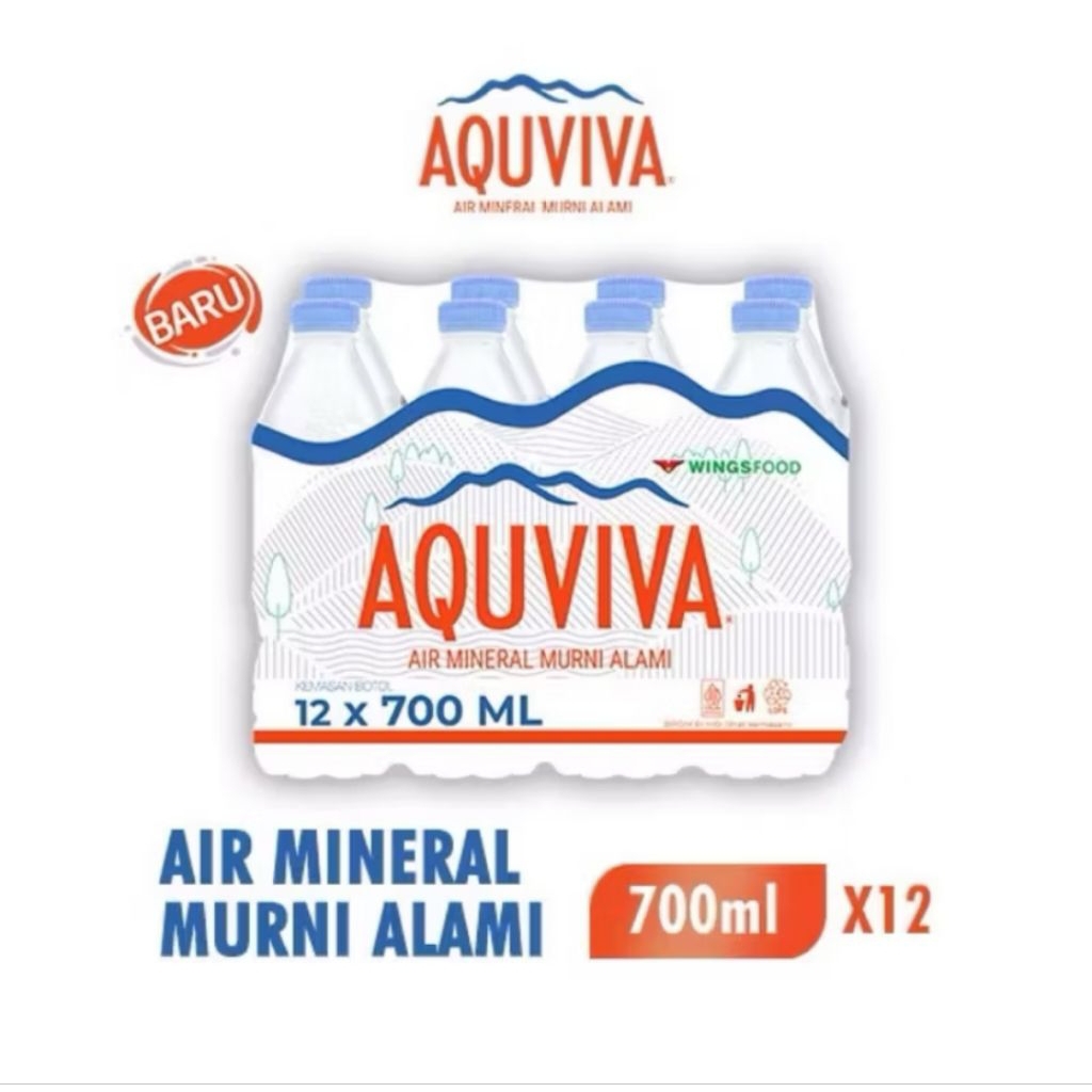 

Aquviva Air Minum Mineral Minuman Kemasan Botol 12*700ml (1 Pack)