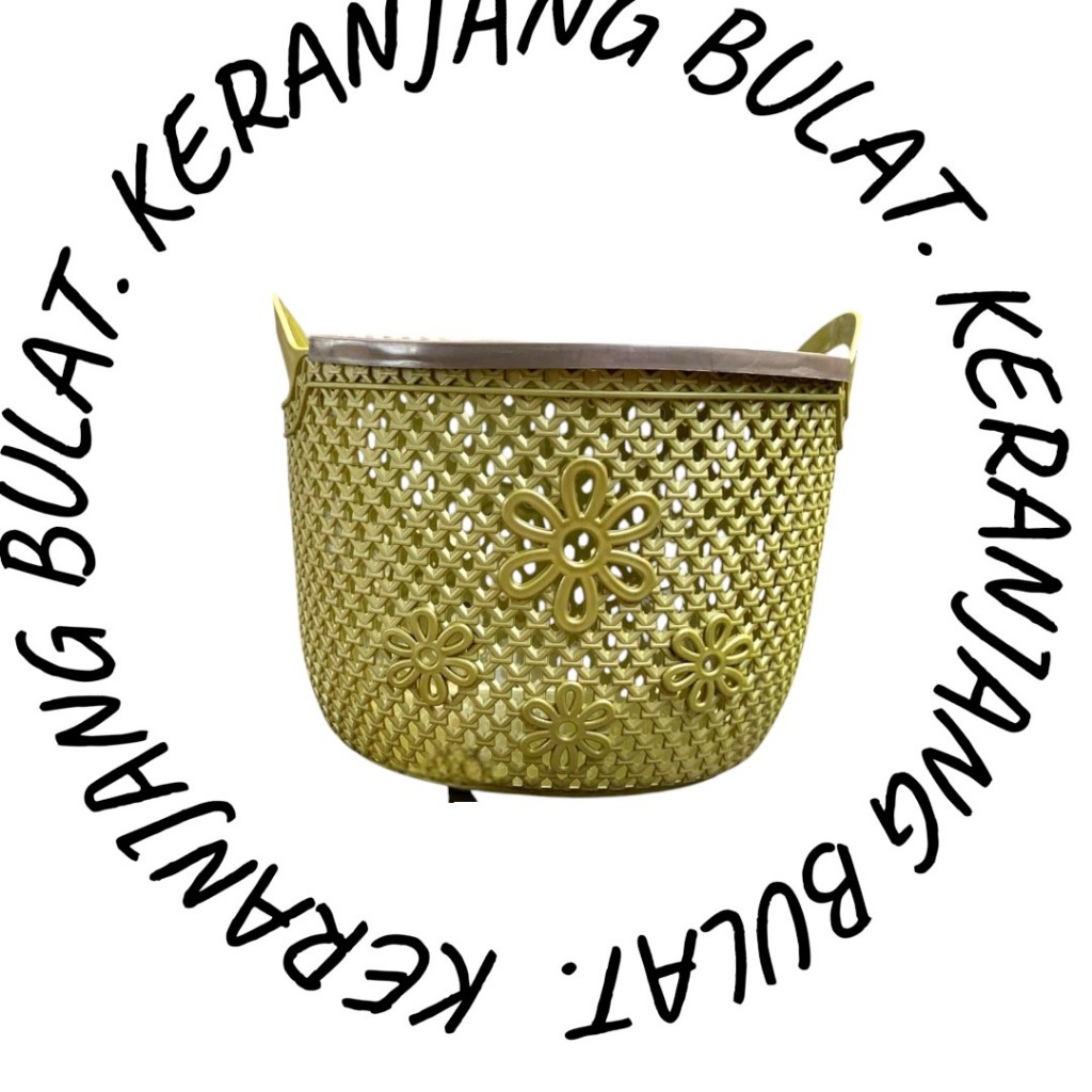 6 pcs KERANJANG BULAT PLASTIK SERBAGUNA/KERANJANG BULAT TUTUP MINI/KERANJANG SOUVENIR / KERANJANG SE