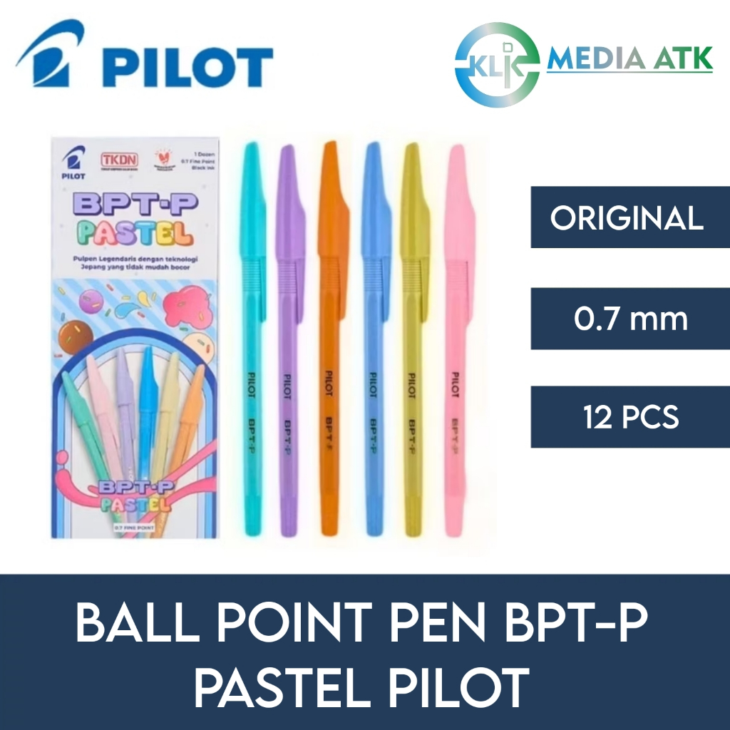 

Ball Point Pen Pilot 0.7mm BPT-P Pastel - 12 Pcs