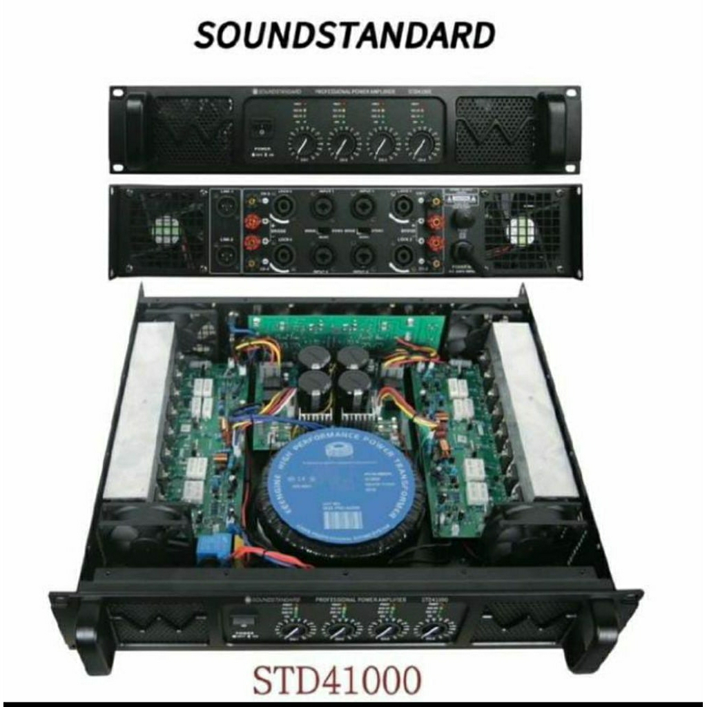 Power Amplifier Soundstandard STD41000 4channel