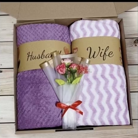 Hampers Handuk couple | Handuk Box hampers | kado pernikahan handuk