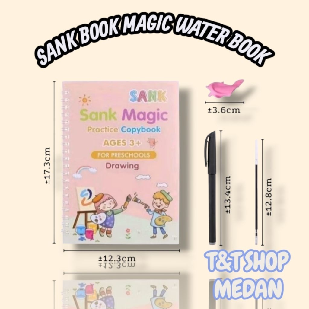 

TNT SHOP - SANK MAGIC WATER BOOK Buku Ajaib Belajar Menulis Anak Latihan Warna