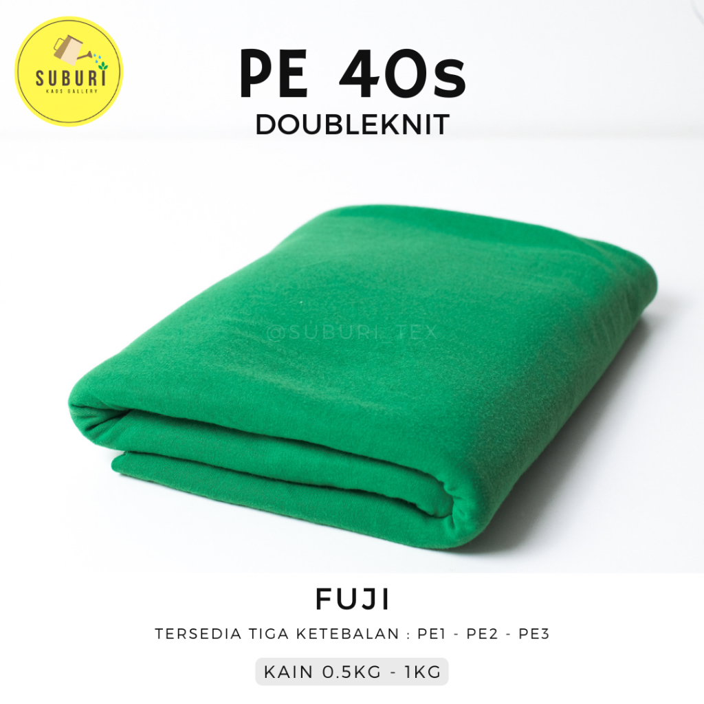 KAIN PE DOUBLEKNIT 40s KILOAN WARNA HIJAU FUJI |KAIN KAOS|KAIN KAOS UNTUK SERAGAM OLAHRAGA SEKOLAH|K