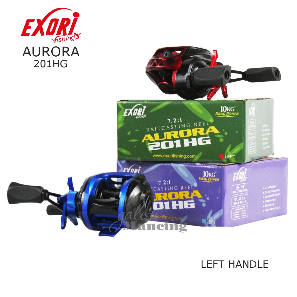 Reel BC Exori Aurora 201HG | Strong Drive Gear | Baitcasting Danau Rawa