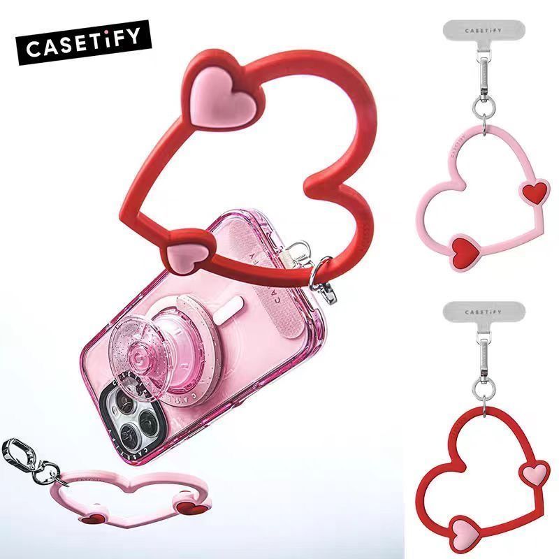 CASETiFY collaborates with passionate fans/romantic red hearts, mobile phone wristbands, hanging cha