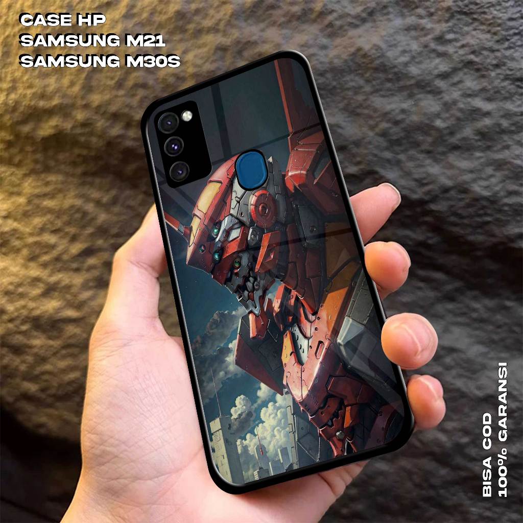 Case SAMSUNG M21 - SAMSUNG M30S -  Softcase Premium Matte Hard Case - Case Hologram Glossy Motif GUN