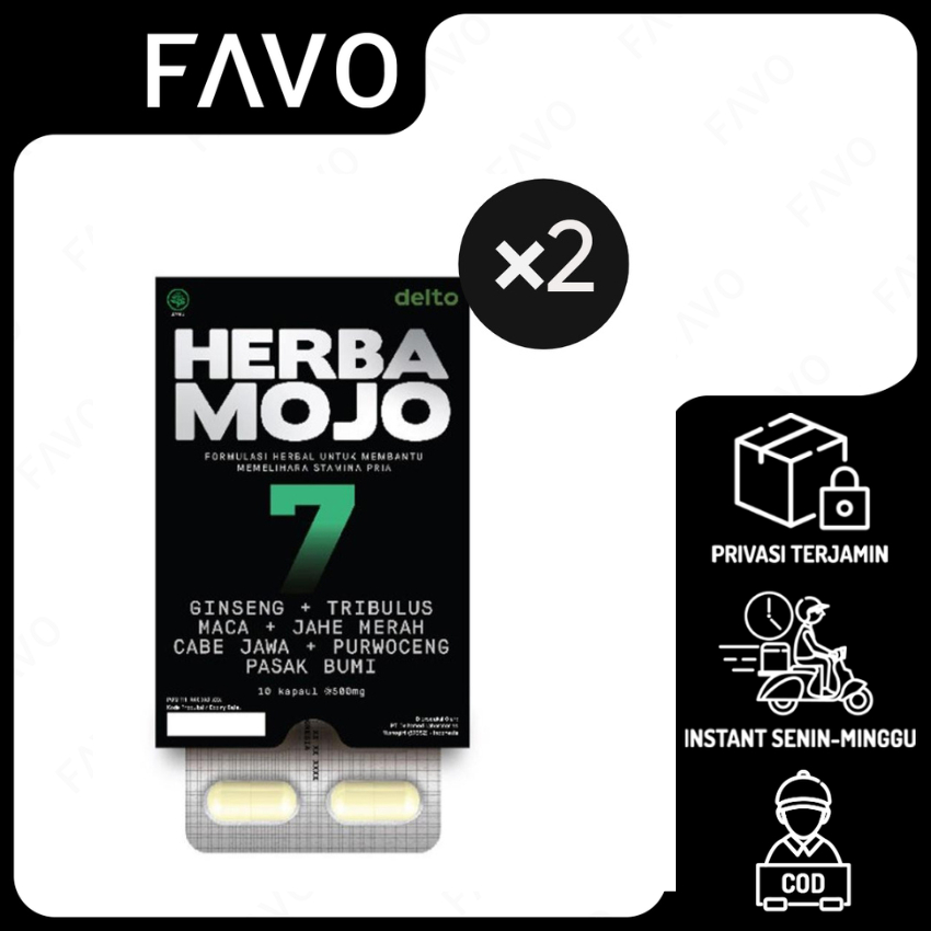 Herbamojo Suplemen Stamina Pria - 10 Kapsul - x 2 Blister