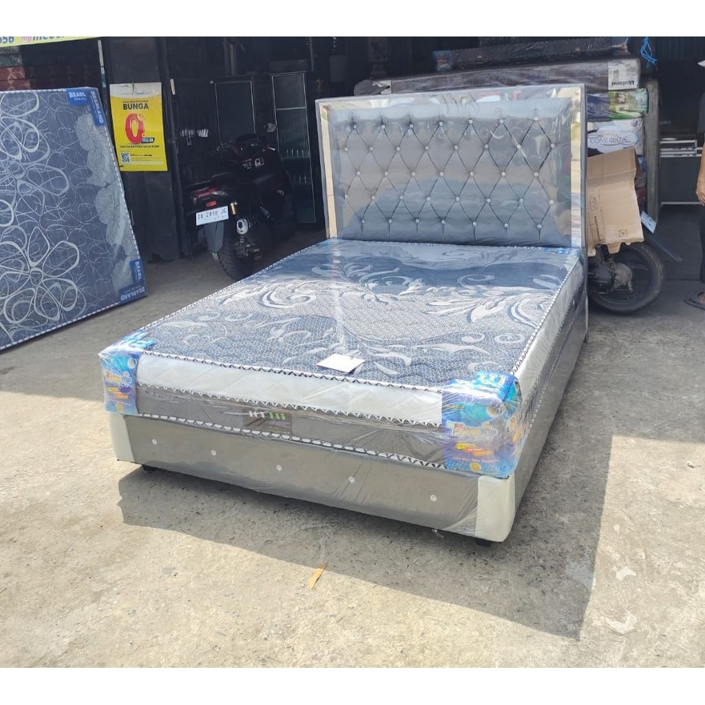 Springbed Kasur Kwantop satu set Ranjang/Divan