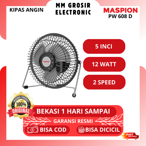 MASPION KIPAS ANGIN MEJA 5 INCI PW 608 D PW-608D PW608 DESK FAN MINI BEKASI MURAH GARANSI RESMI