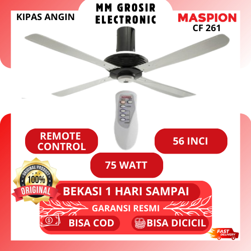 MASPION / UCHIDA CEILING FAN KIPAS ANGIN PLAFON 56 INCI CF 261 CF-261 BEKASI MURAH GARANSI RESMI