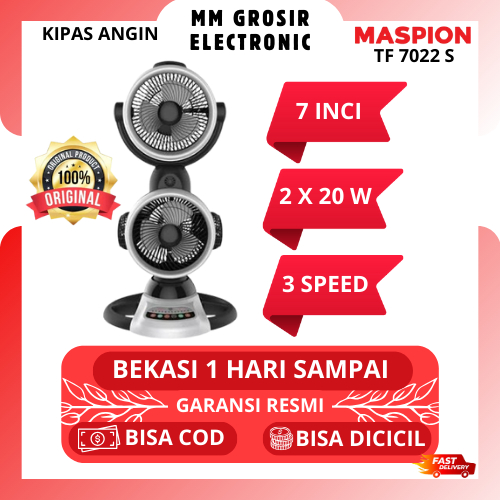MASPION KIPAS ANGIN 2 SUSUN 7 INCI TOWER FAN TF 7022 S TF7022S GARANSI RESMI BEKASI MURAH