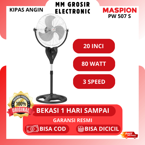 MASPION KIPAS ANGIN BERDIRI 12 INCI PW 507 S PW-507S PW507 STAND FAN BEKASI MURAH GARANSI RESMI