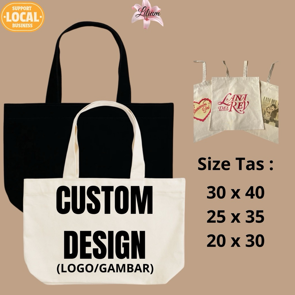 Totebag Custom Landscape | Custom Totebag | Totebag Bebas Custom Tersedia Dalam Berbagai Ukuran Tas 