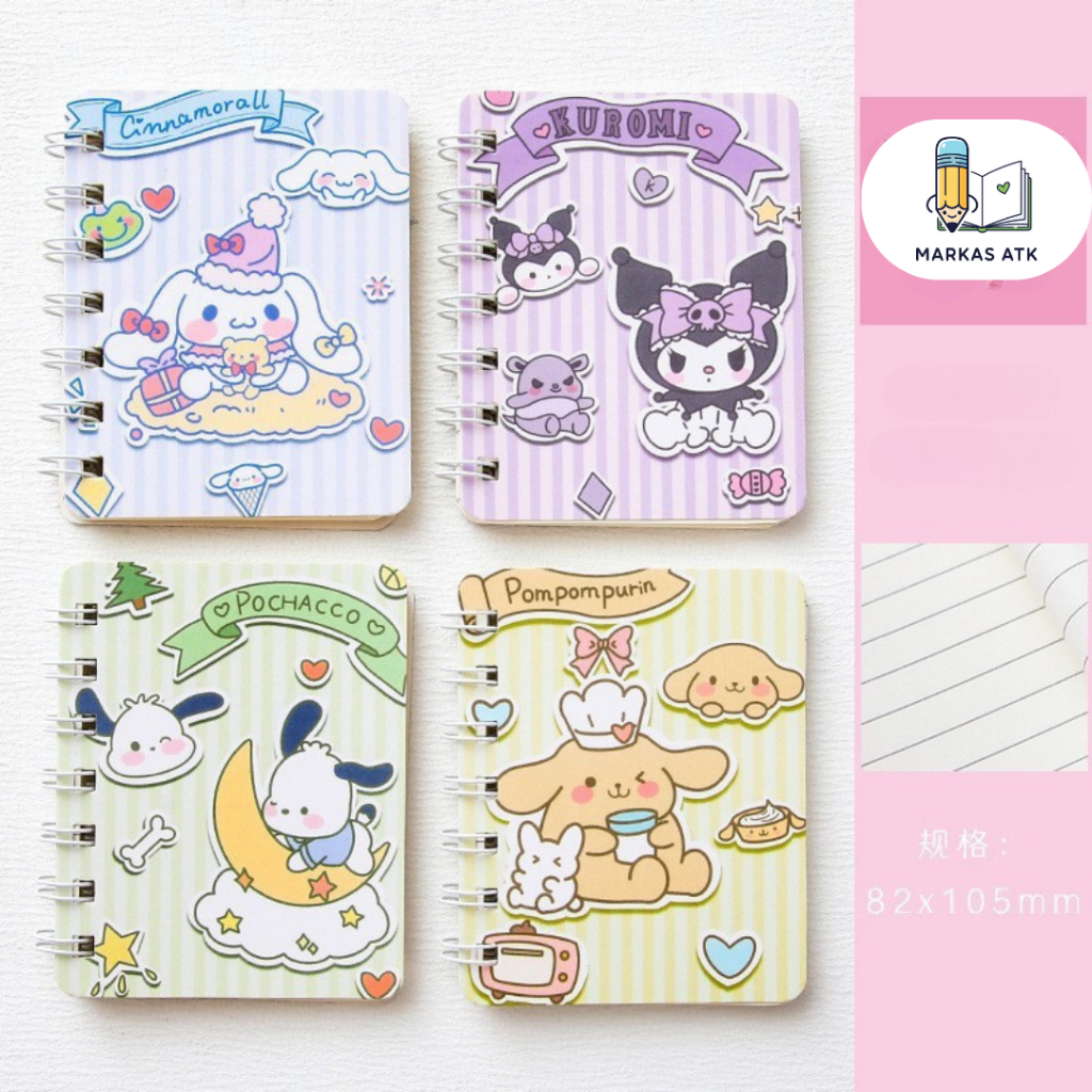 

Buku Catatan Binder A7 Sanrio Mini Karakter Kuromi Melody Cinnamoroll Spiral Loose Leaf Lucu Gemas Aesthetic Perlengkapan Sekolah Kado Unik Terjangkau COD