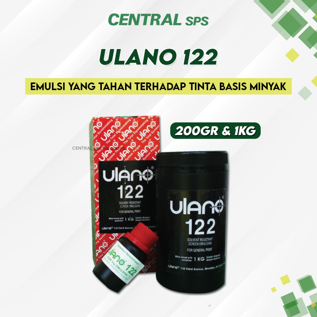 

Ulano 122 200gr - Emulsi Tinta Sablon Basis Minyak - CENTRAL sps