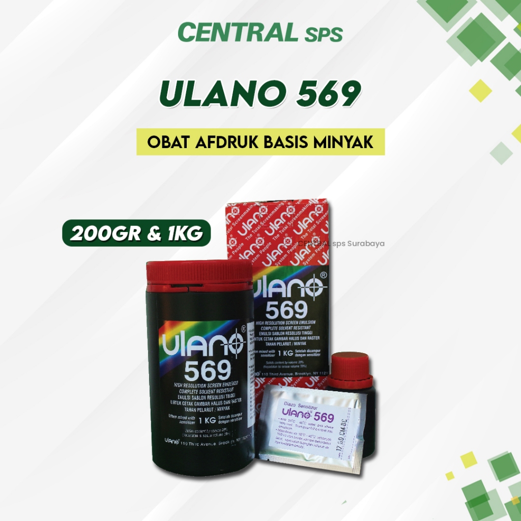 

Ulano 569 200gr & 1kg -Obat Afdruk Sablon Basis Minyak - CENTRAL sps