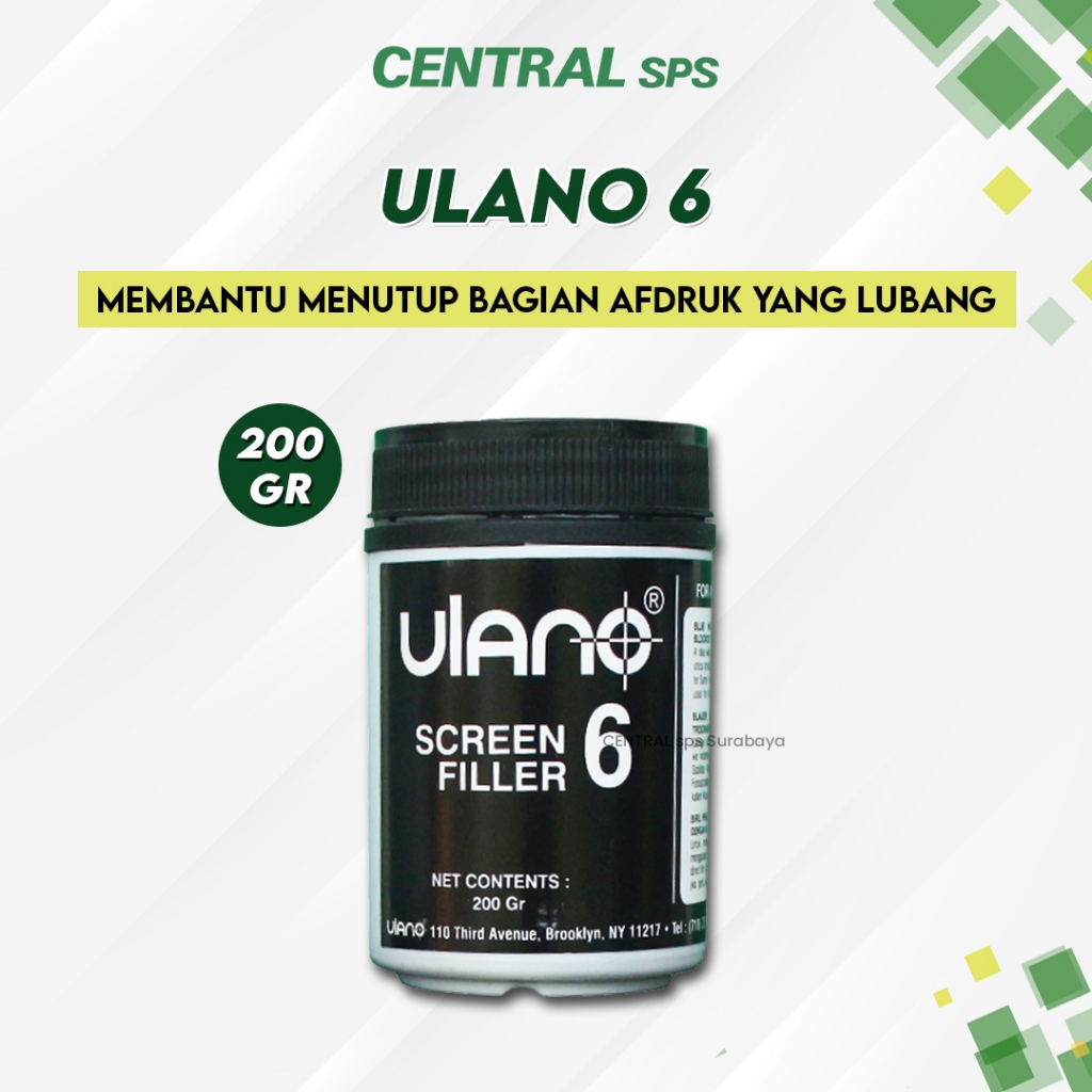 

Ulano 6 200gr - Membantu Menutup Bagian Afdruk Sablon Yang Lubang - CENTRAL sps