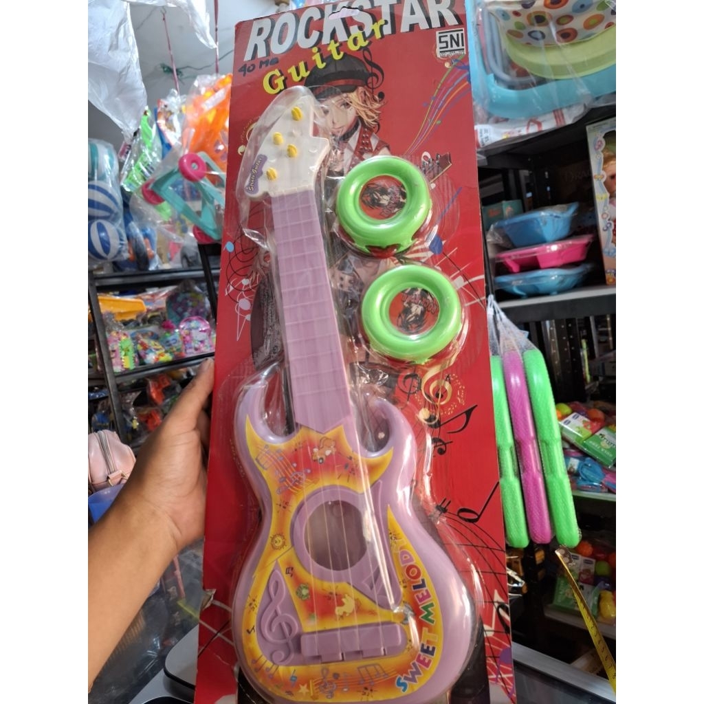 Mainan Gitar Plastik Rockstar