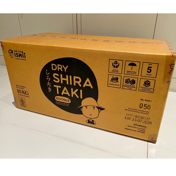 

Mr. Ishii Dry Shirataki Noodle - Mie Kering Shirataki 1 Karton Isi 50pcs 200gr