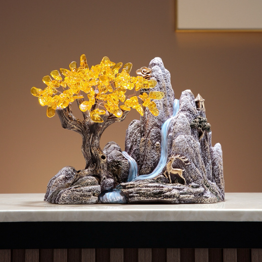 Pajangan Pohon Kristal air terjun / Dekorasi Ruangan