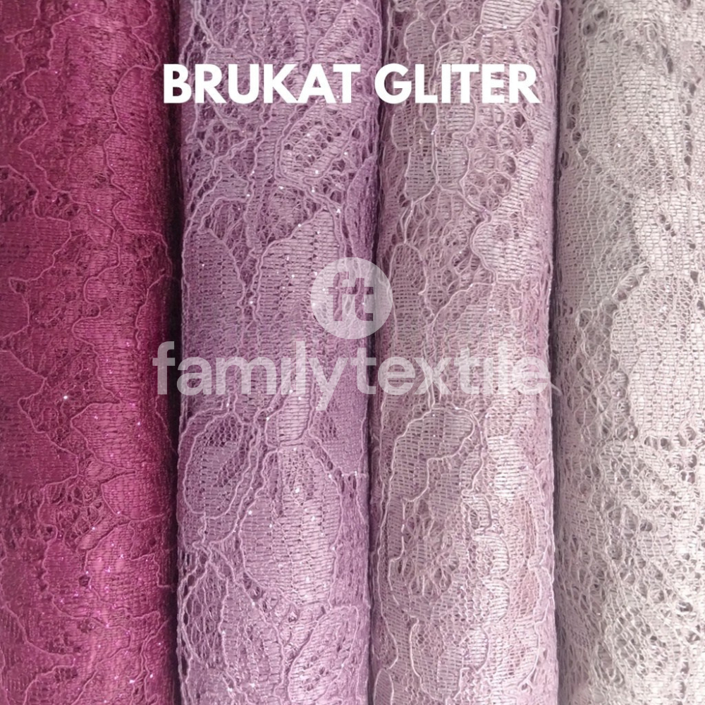 Kain Brokat Kebaya 1 Meter - Brukat Meteran Premium Bahan Brokat Kebaya