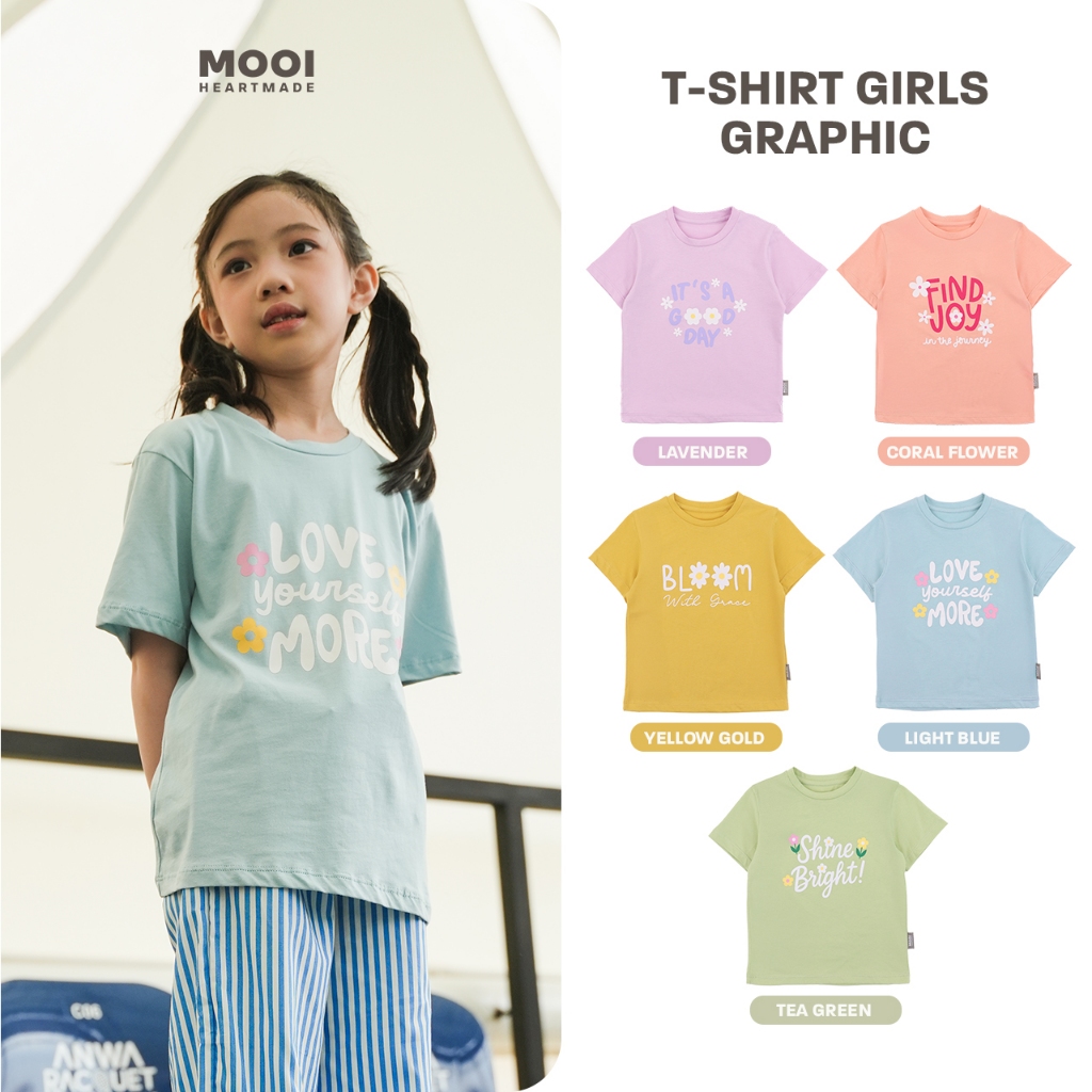 Mooi Kaos Anak Perempuan T-shirt Girls Graphic