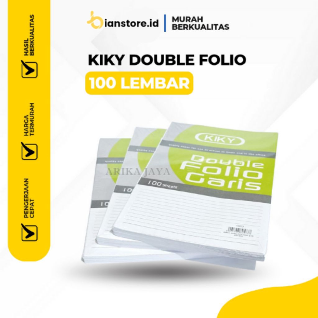 

Kartas Folio isi 100 Lembar