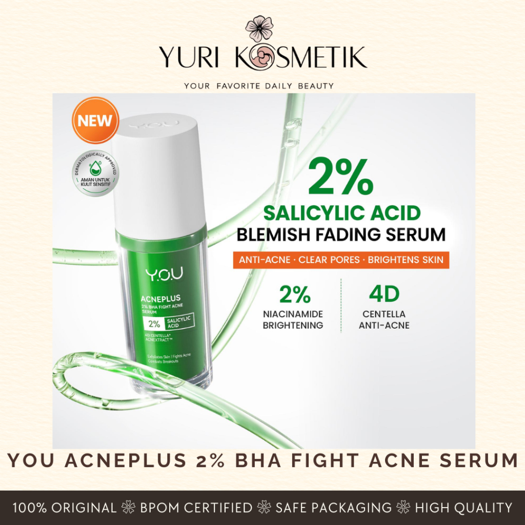 YOU AcnePlus 2% BHA Fight Acne Serum | Serum Jerawat | Kulit Berminyak Berjerawat | Salicylic Acid S