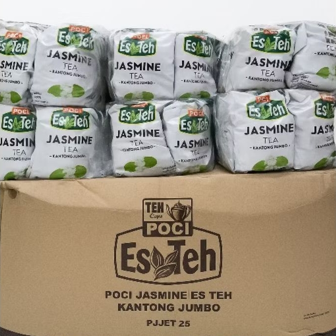 

Bubuk teh poci Satu dos ( isi 10 pack) Berat total 10kg Jasmine/Vanilla
