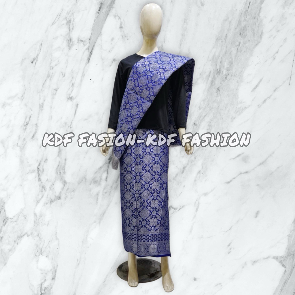 KDF FASHION - Satu Set Rok Songket Span Dan Selendang / Rok Songket Span Set Selendang