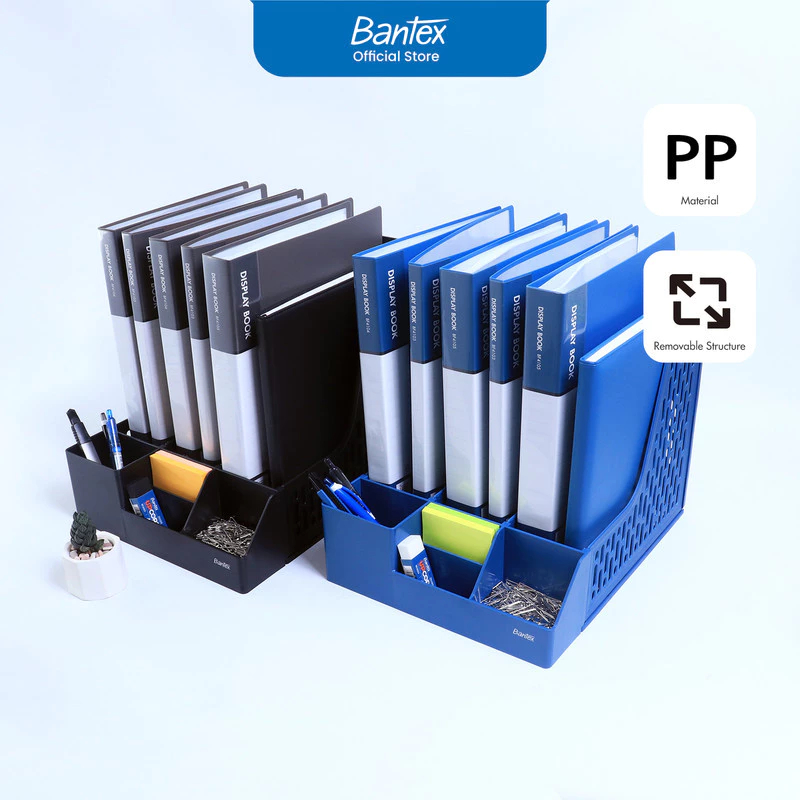 

Bantex File Organizer / Magazine Holder / Rak Simpan Buku dan Pena / Bahan PP | 3 Section BJ7646