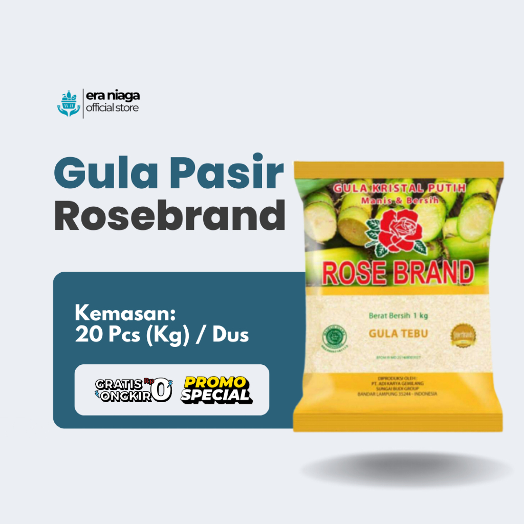 

Gula Pasir Rosebrand Kuning Kemasan 1 Kg - 1 Karton @20pcs
