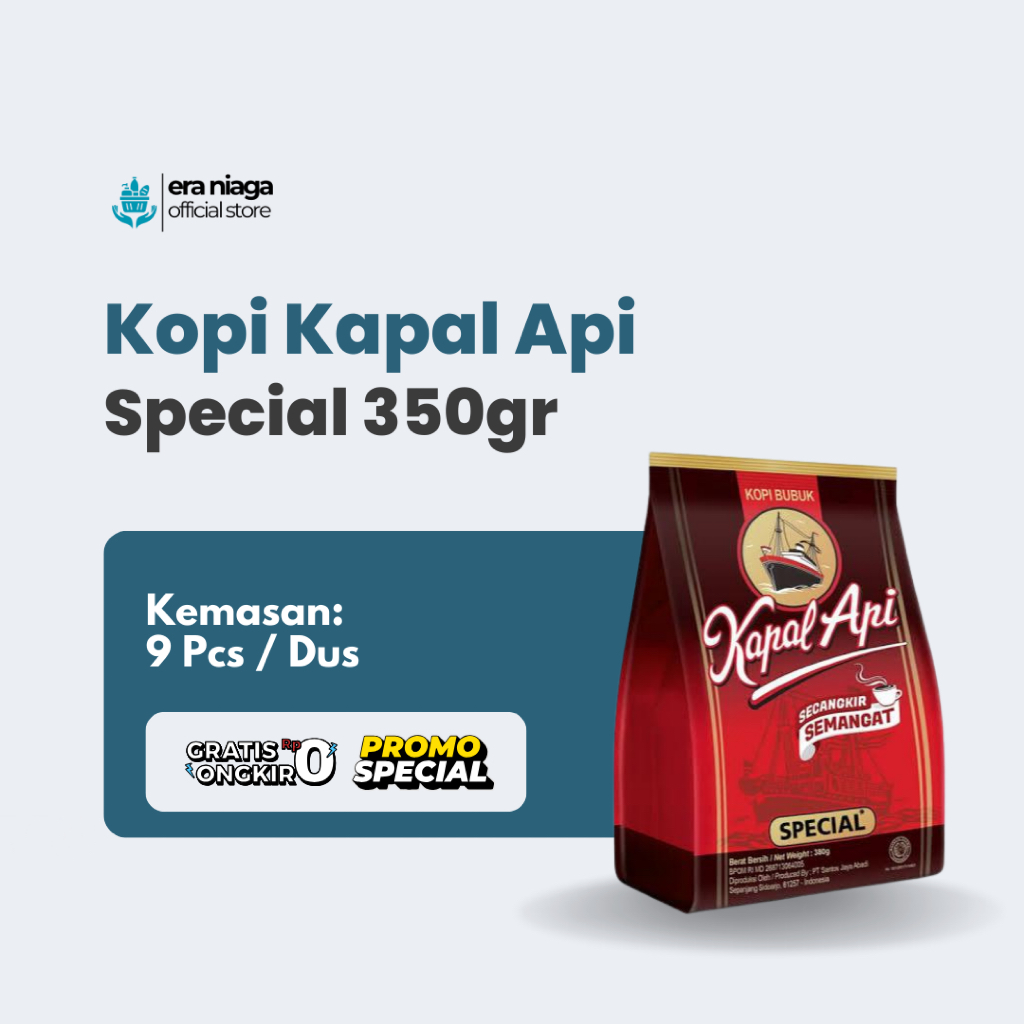 

Kopi Kapal Api Special Kemasan 350 gr - 1 Karton @9pcs