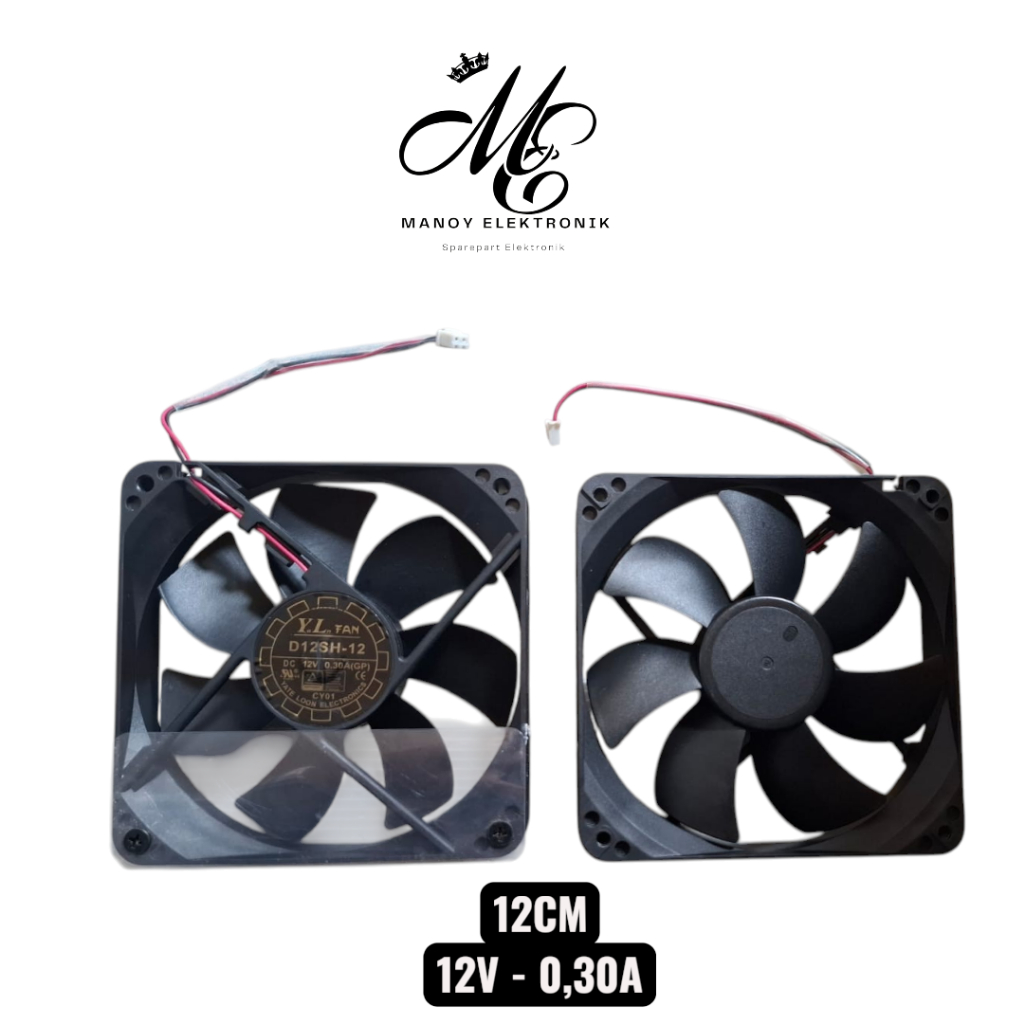 Kipas Fan DC 12V-0.30A 12CM
