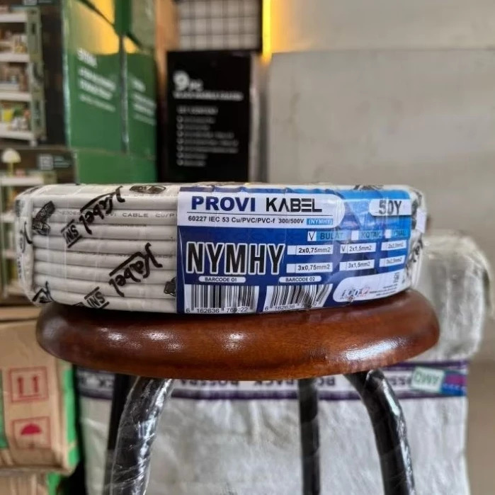 Provi Kabel Serabut NYMHY 2x1,5x50 Yard Kabel Tembaga Murni SNI