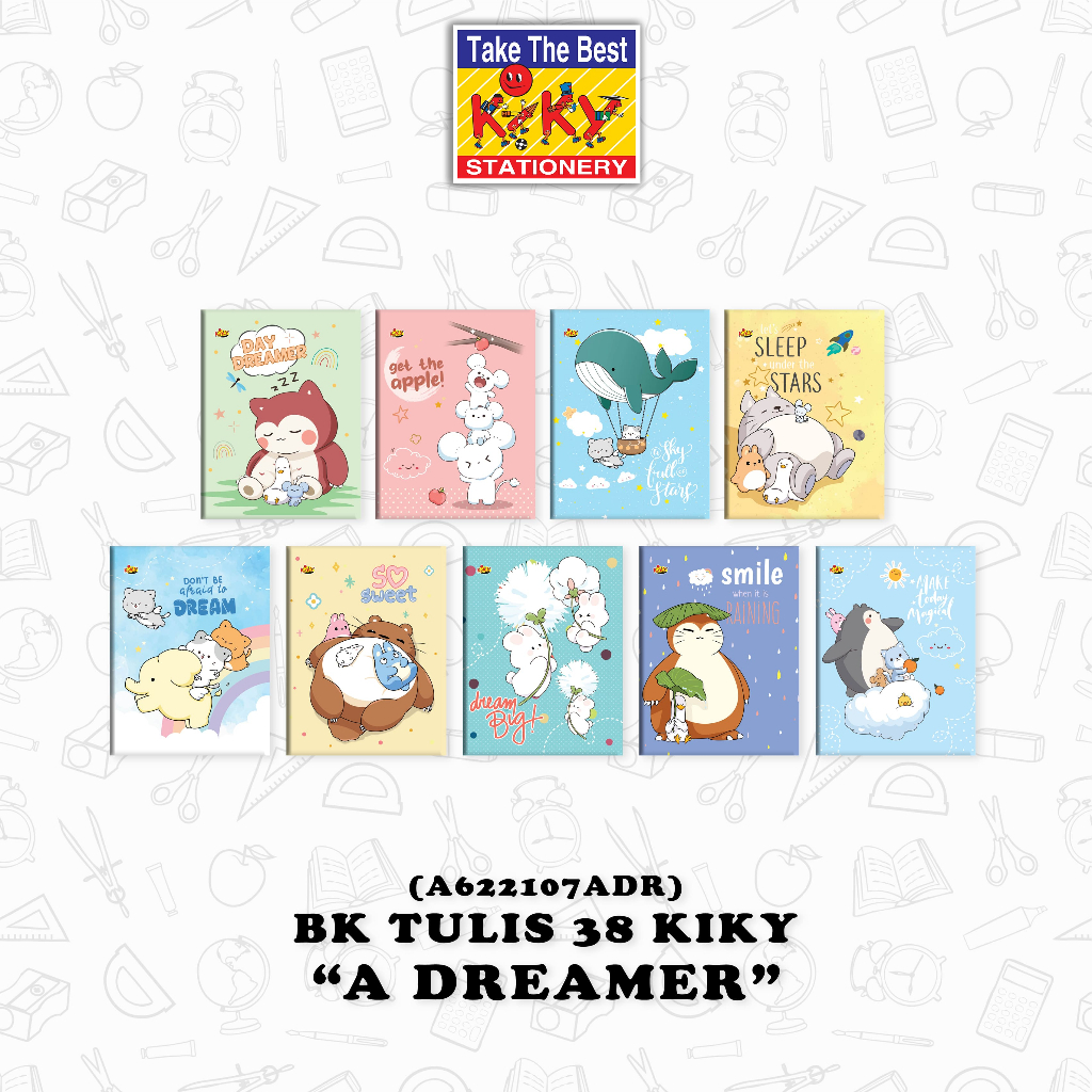 

KIKY Buku Tulis per pcs - 1 Buku Tulis 38 58 98 Lembar
