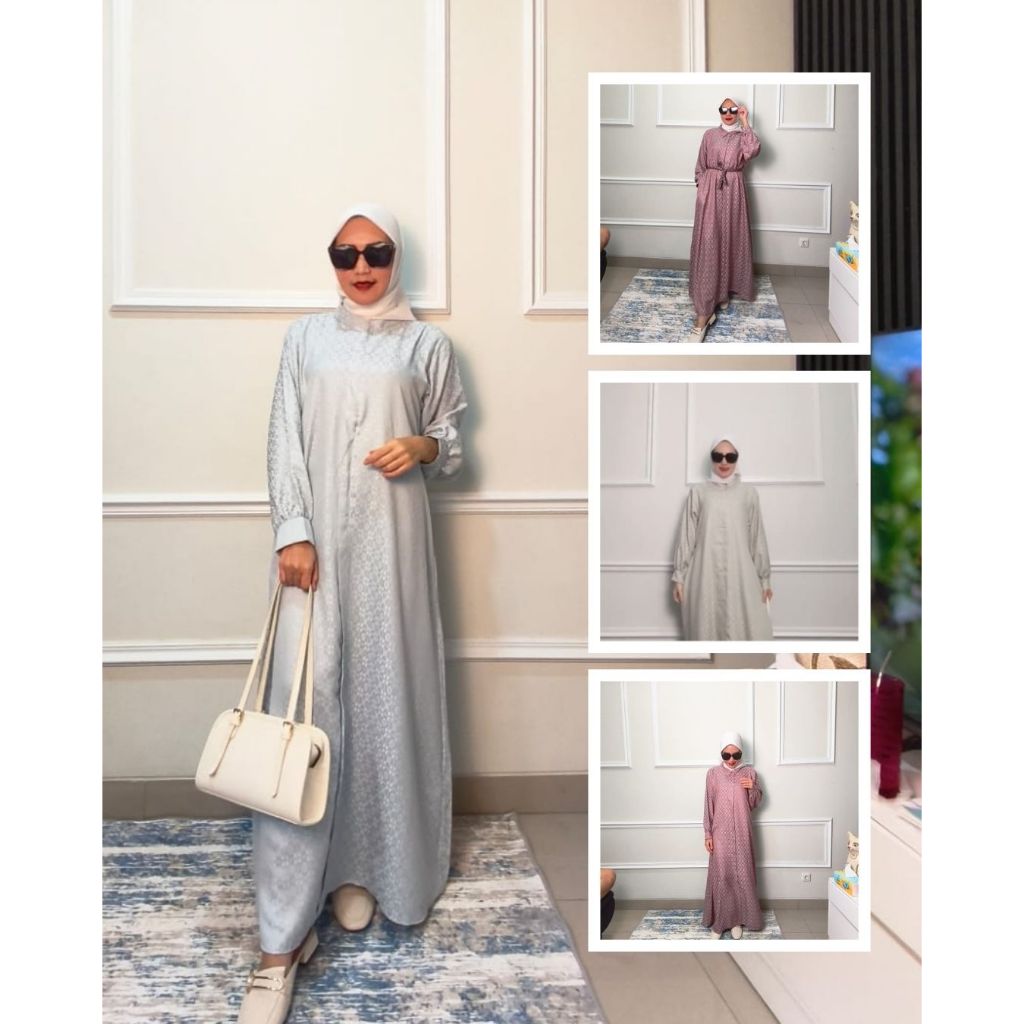 Gamis Wanita Muslimah Terbaru – Gamis Lebaran Bahan Viscose Jaguar Elegan & Eksklusif