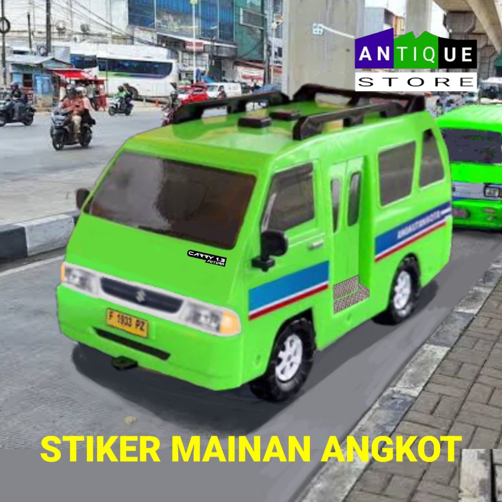 Stiker Mainan Miniatur Angkot JSP