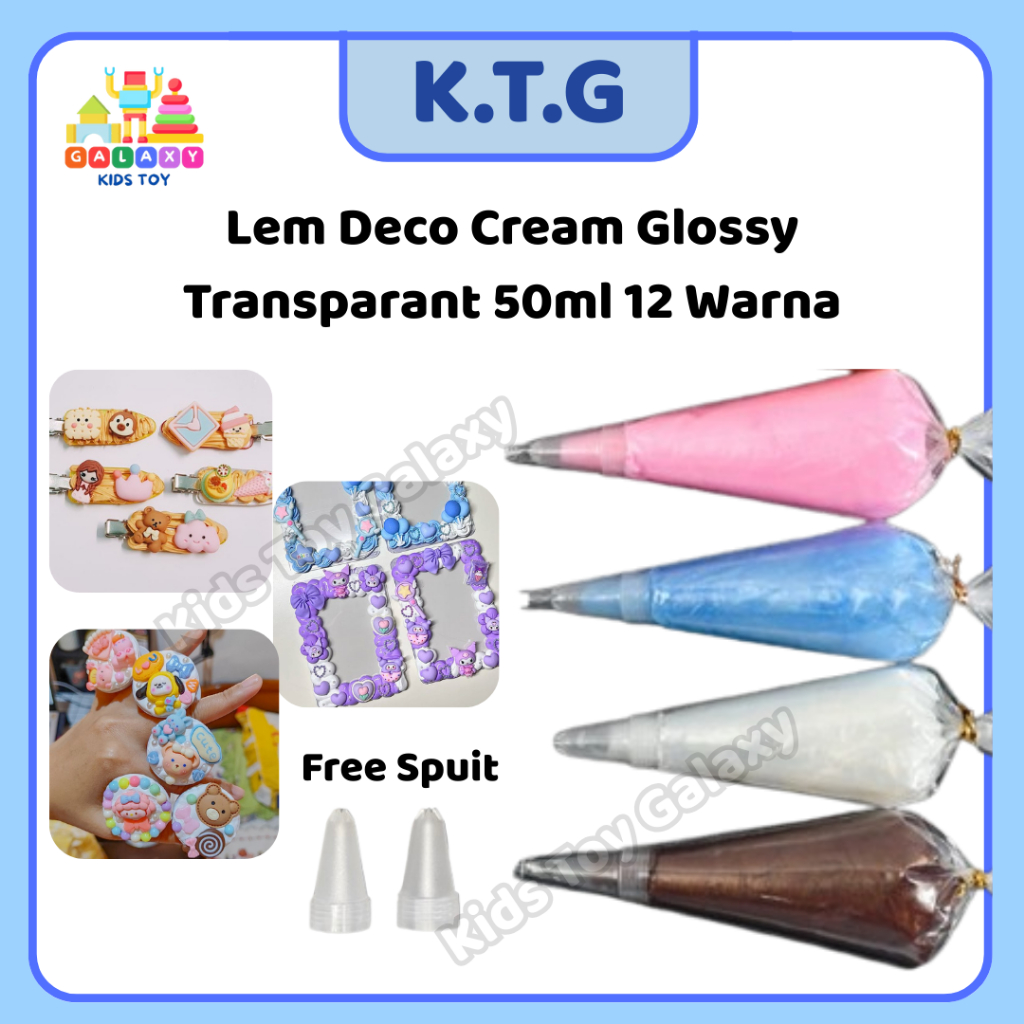 

Lem Deco Cream GLOSSY Uk. 50 ML 12 Warna | DIY
