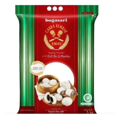 

Tepung Terigu Cakra Kembar Emas Roti Pou Dan Mantao 5kg / Cakra Kembar Mas Pao