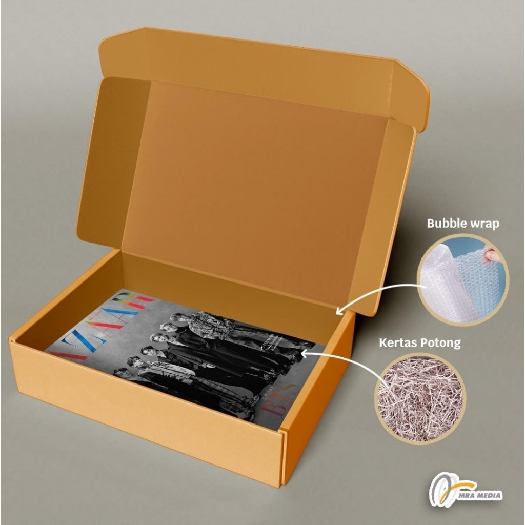 

Packing box majalah saat pengiriman untuk perlindungan maksimal