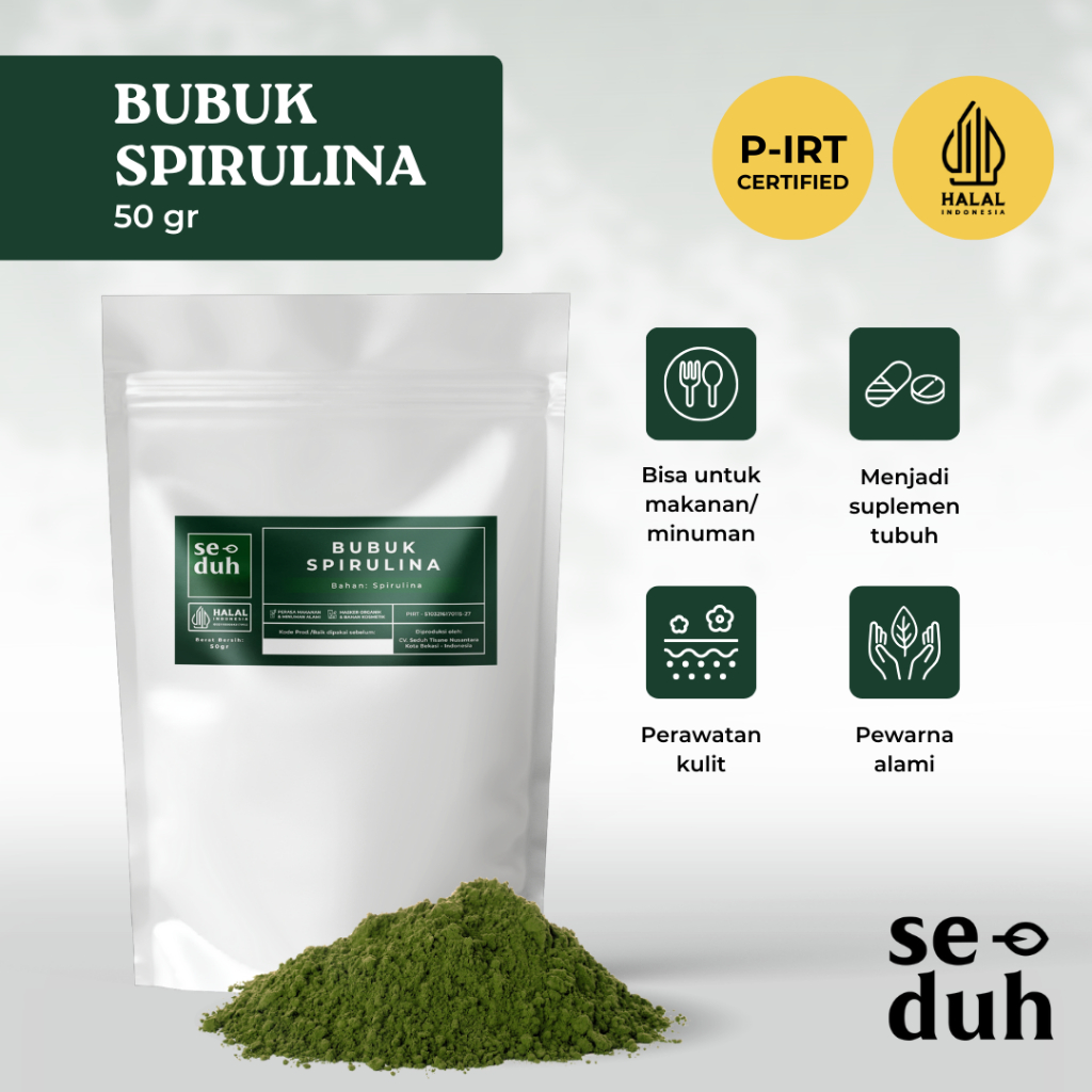 

SEDUH TEA & TISANE | Bubuk Spirullina / Spirullina Powder / Superfood Algae Powder 50 gram